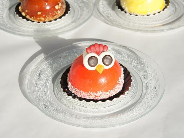 Kuikentje aardbeien mousse